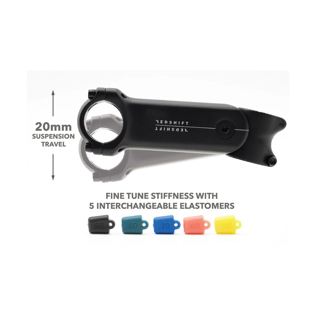 POSTE DE MANUBRIO REDSHIFT SHOCKSTOP +/- 6 DEG. x 90mm