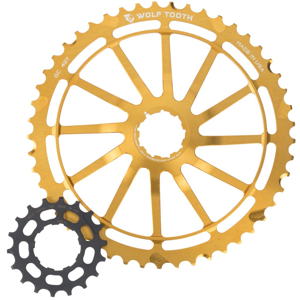 WOLFTOOTH KIT ENGRAN 11V 49T/18T DORADO P/SRAM y SUNRACE