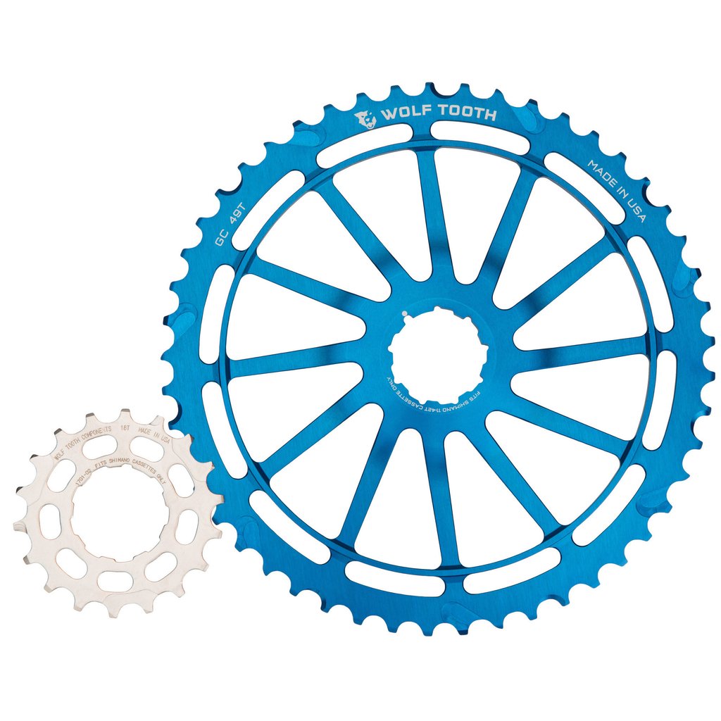 WOLFTOOTH KIT ENGRAN 11V 49T/18T AZUL P/SHIMANO (SLX-XT-XTR)