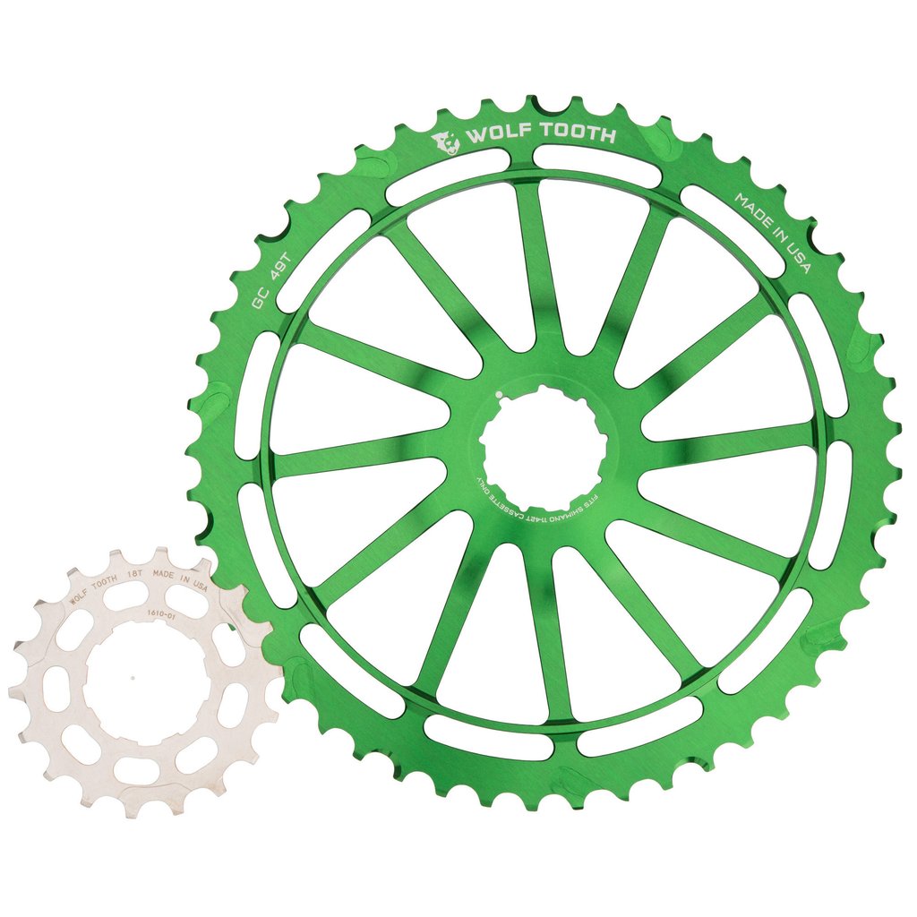 WOLFTOOTH KIT ENGRAN 11V 49T/18T VERDE P/SHIMANO (SLX-XT-XTR)