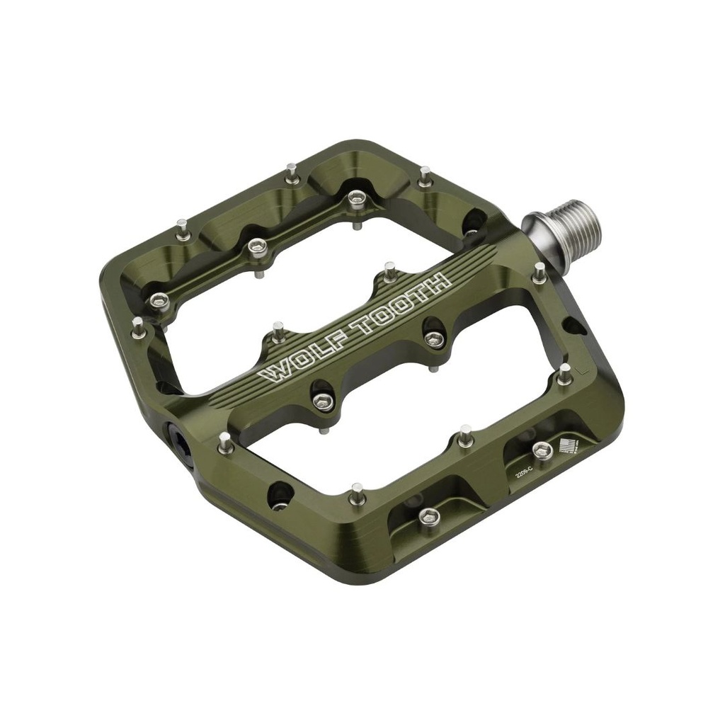 WOLFTOOTH PEDAL WAVEFORM VERDE OLIVA TALLA GRANDE (112MMX106MM)
