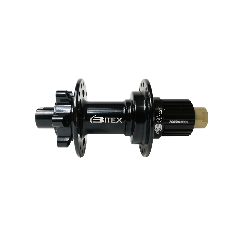 MAZA TRASERA BITEX MTR-12DISC MICROSPLINE 12X142MM NEGRA 28H (EZO) (SIN ROSCA)