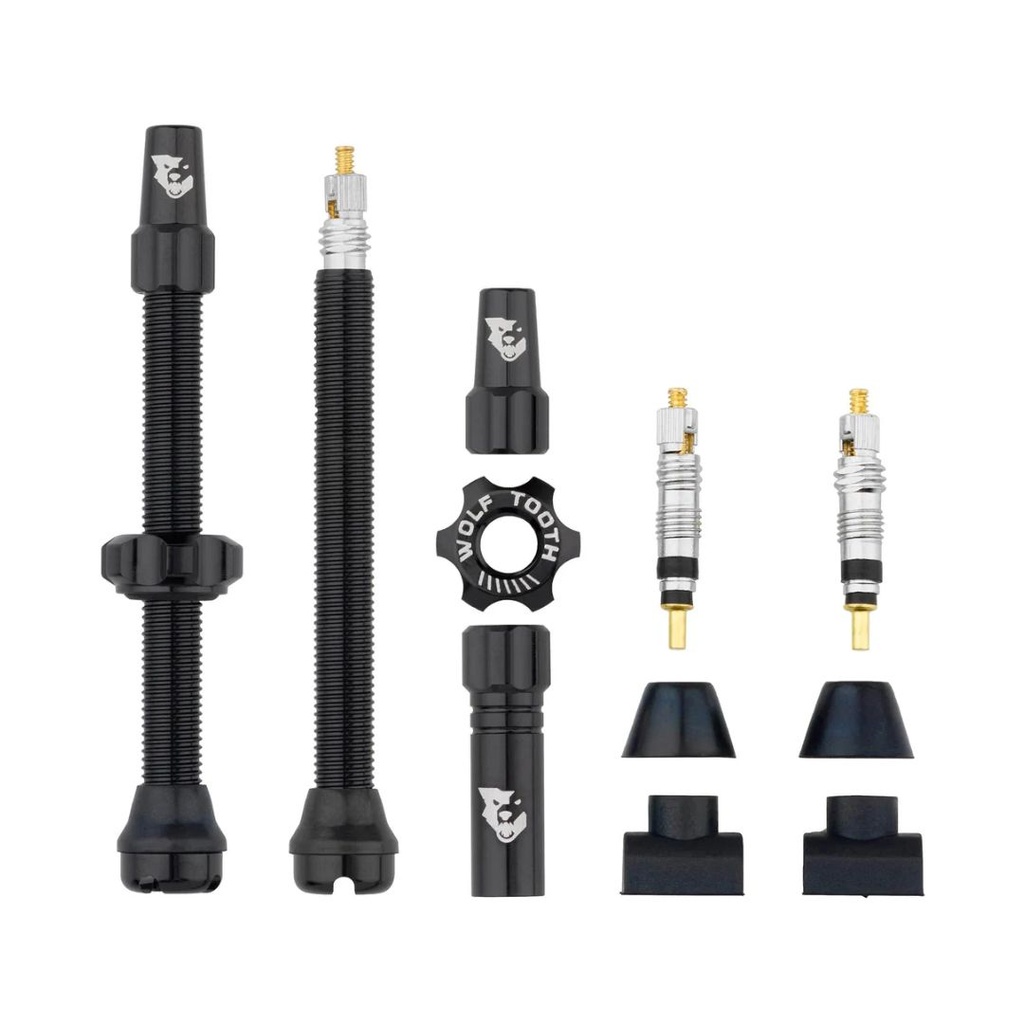 WOLFTOOTH JUEGO DE VÁLVULAS TUBELESS 60MM NEGRO