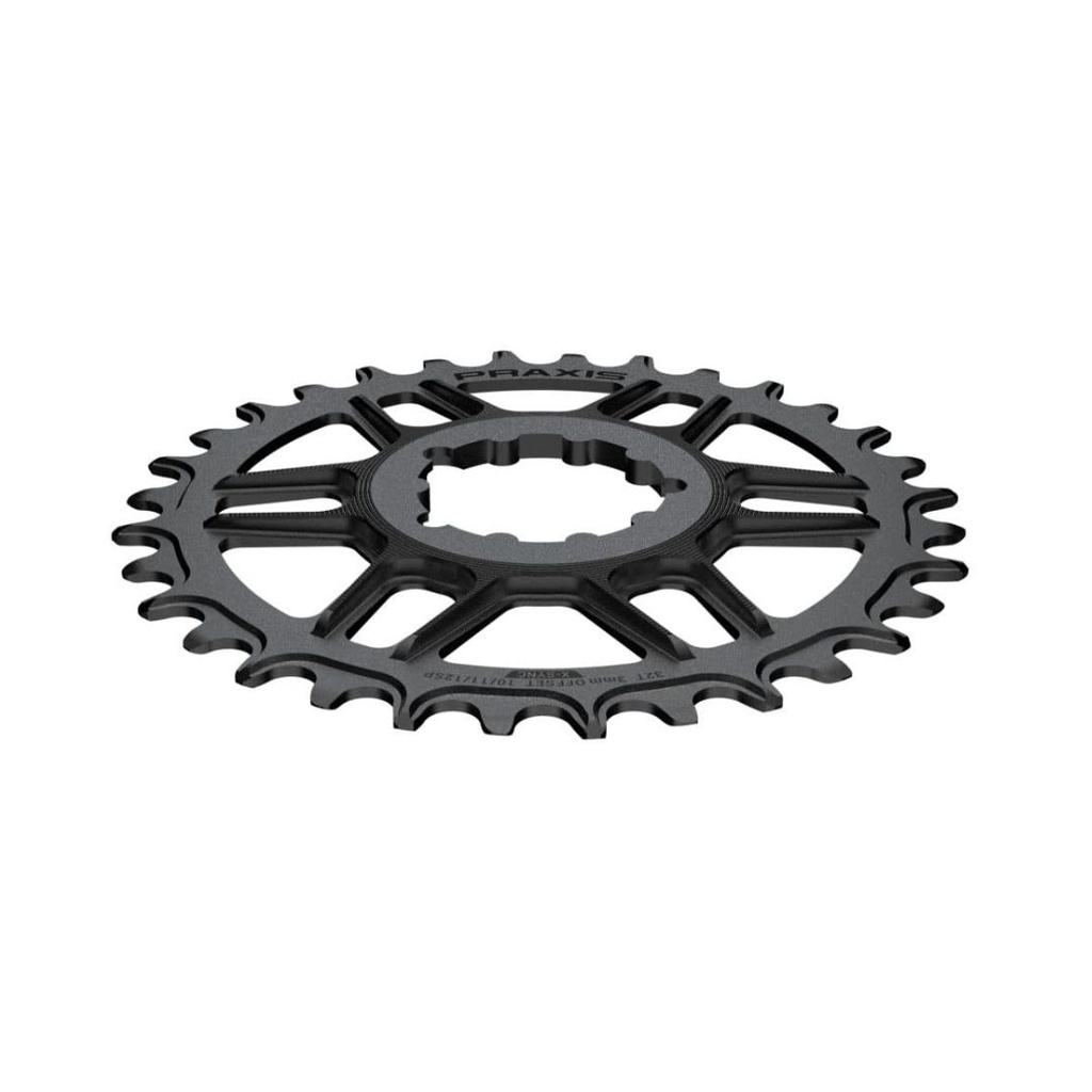 MONOPLATO PRAXIS MTB 30T MONTAJE DIRECTO "SRAM 3T" (3 MM OFFSET) N/W(10/11/12V) NEGRO
