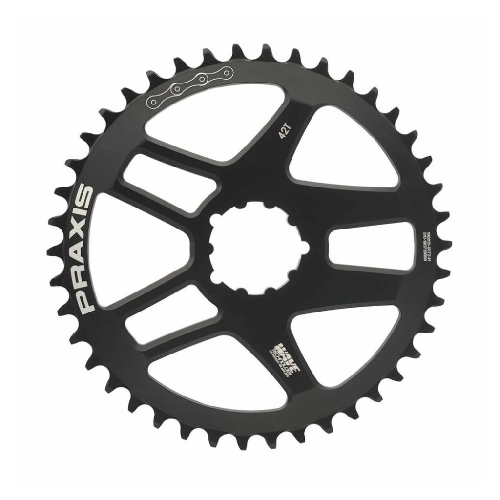 MONOPLATO PRAXIS GRAVEL/RUTA 50T MONTAJE DIRECTO "SRAM 3T" NEGRO "WAVE"