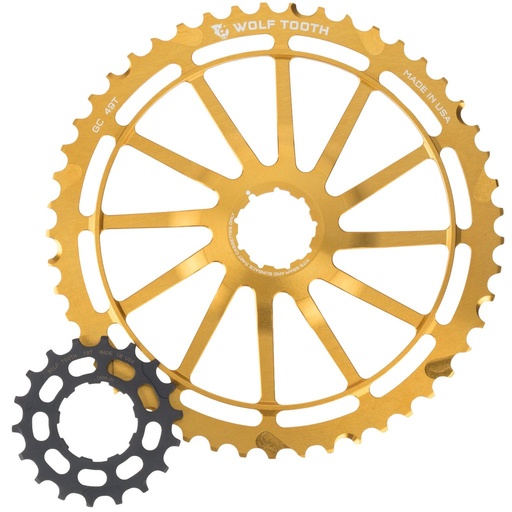 [WT-GC49-GLD-SR] WOLFTOOTH KIT ENGRAN 11V 49T/18T DORADO P/SRAM y SUNRACE