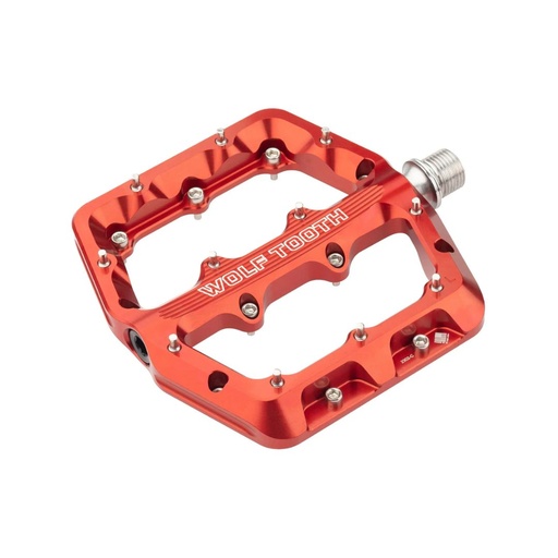 [WT-PDL-WF-SM-RED] WOLFTOOTH PEDAL WAVEFORM ROJO TALLA CHICA (105MMX99MM)