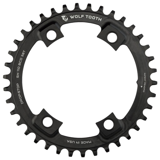 [WT-SH11036] WOLFTOOTH MONOPLATO BCD110X36T NEGRO SHI-ULTEGRA