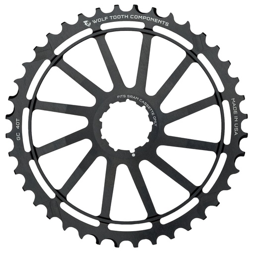[WT-BLKGC40SRAM] WOLFTOOTH ENGRAN CASSETTE GC 40T NEGRO P/SRAM