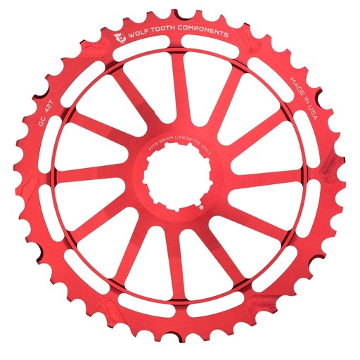 [WT-REDGC42SRAM] WOLFTOOTH ENGRAN CASSETTE GC 42T ROJO P/SRAM