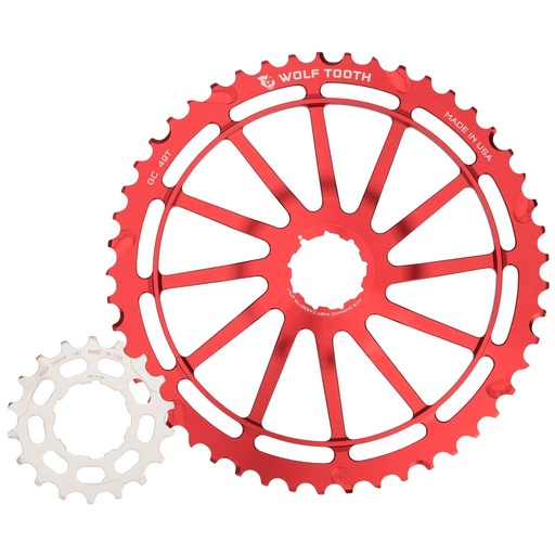 [WT-GC45RED] WOLFTOOTH KIT ENGRAN 11V 45T/16T ROJO P/SHIMANO (SLX-XT-XTR)