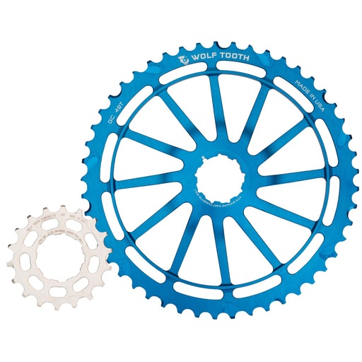 [WT-GC49-BLU-SH] WOLFTOOTH KIT ENGRAN 11V 49T/18T AZUL P/SHIMANO (SLX-XT-XTR)