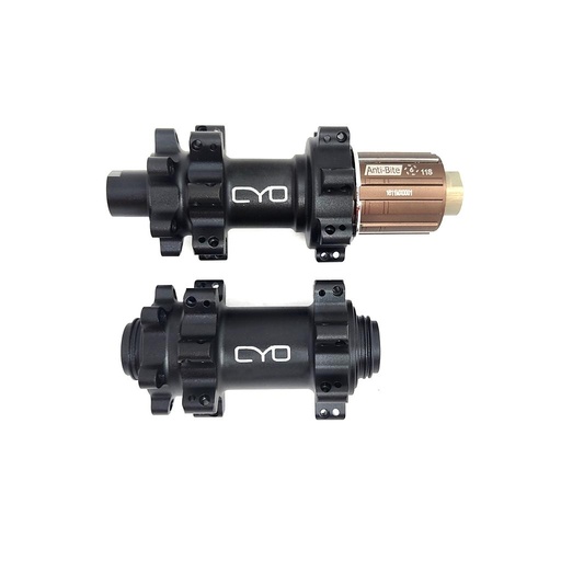 [BX-CBX401FR28M-HG] JUEGO DE MAZAS BITEX BX401 28H STRAIGHT PULL 15X100 Y 12X142 HG NEGRO MATE CON LOGO CYO