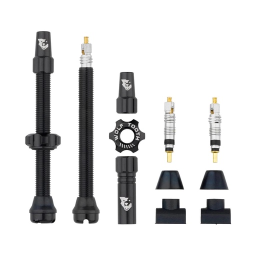 WOLFTOOTH JUEGO DE VÁLVULAS TUBELESS 60MM NEGRO