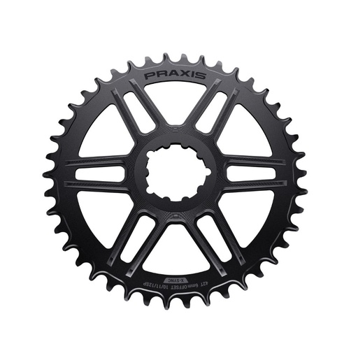 [PS-40-NW0001DM] MONOPLATO PRAXIS GRAVEL/RUTA 40T MONTAJE DIRECTO "SRAM 3T" NEGRO N/W(10/11/12V)