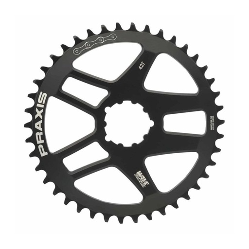 [PS-46-0001DM] MONOPLATO PRAXIS GRAVEL/RUTA 46T MONTAJE DIRECTO "SRAM 3T" NEGRO "WAVE"