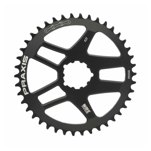 [PS-50-0001DM] MONOPLATO PRAXIS GRAVEL/RUTA 50T MONTAJE DIRECTO "SRAM 3T" NEGRO "WAVE"